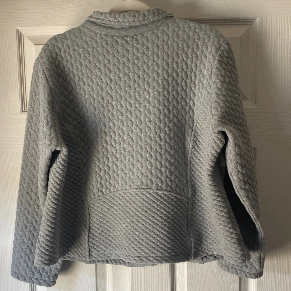 Isaac Mizrahi Live! Gray Quilted Jacket - Picture 2 of 6